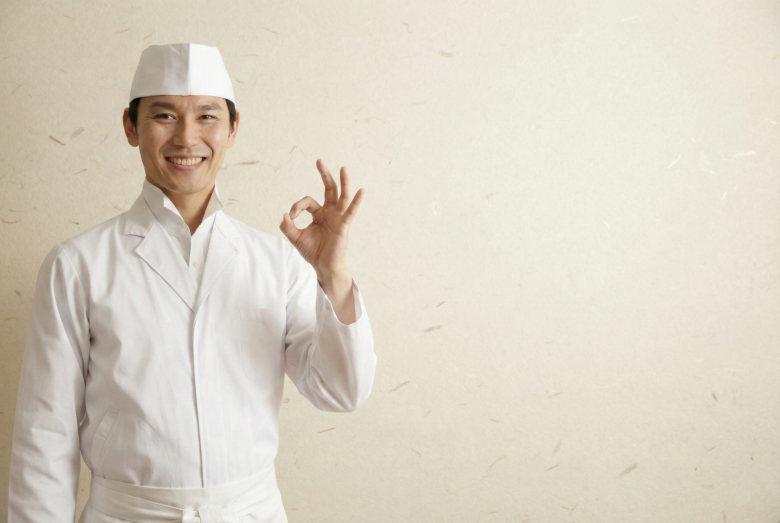 OKサインを出すシェフ